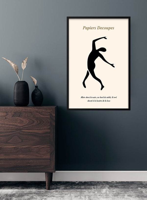 French Art inspired black dancer poster