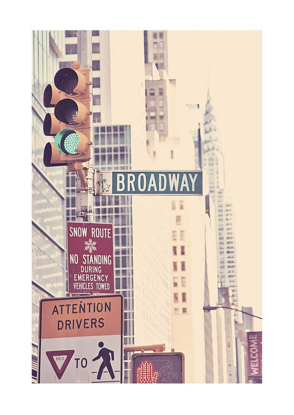 Broadway street sign poster
