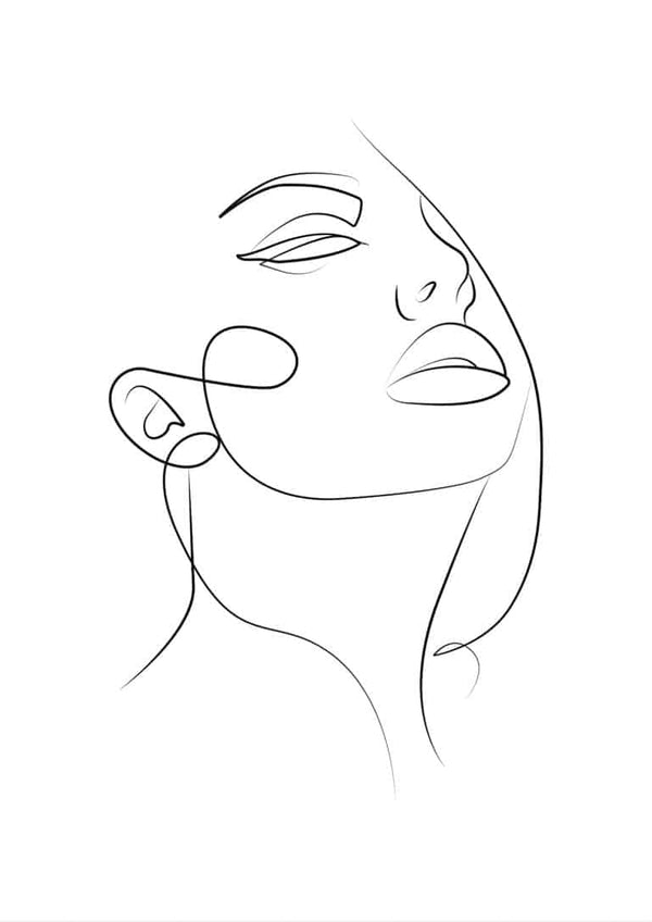 Kvinde ansigt med smukke læber poster