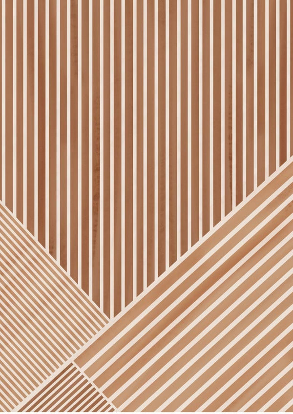 brune linjer kunst poster til stuen