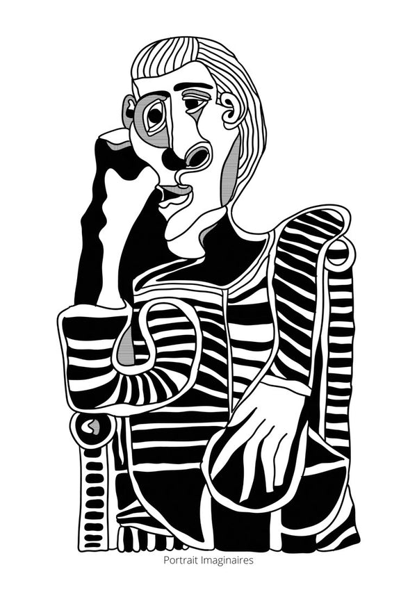 Von Picasso inspiriertes Portrait-Imaginaires-Poster