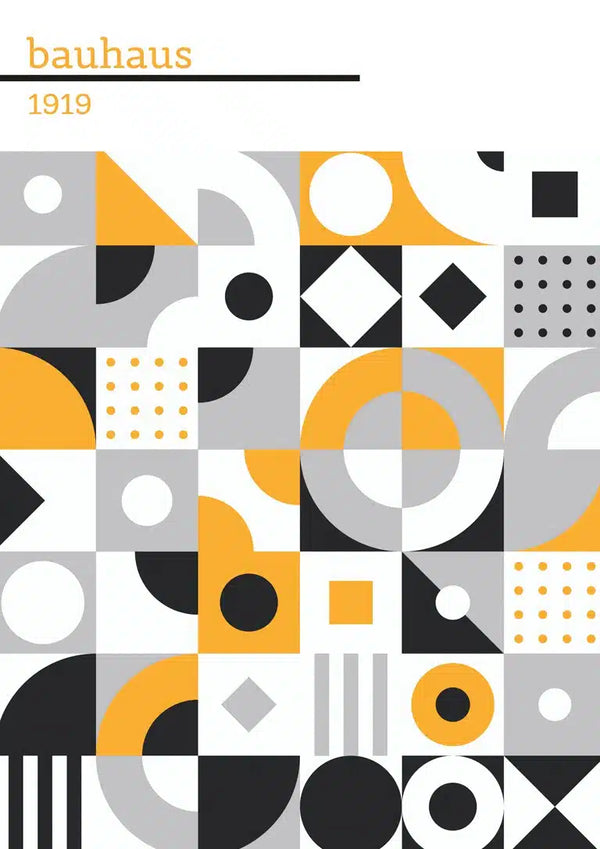 Bauhaus 1919 Schwarz-Weiß-Poster