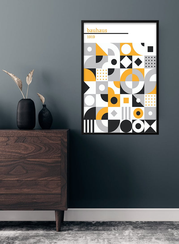 Bauhaus 1919 Schwarz-Weiß-Poster
