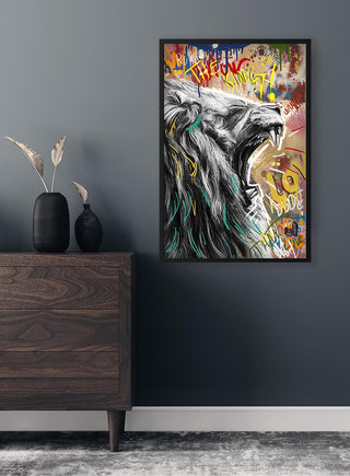 Graffiti-Löwe Nr. 1 Poster
