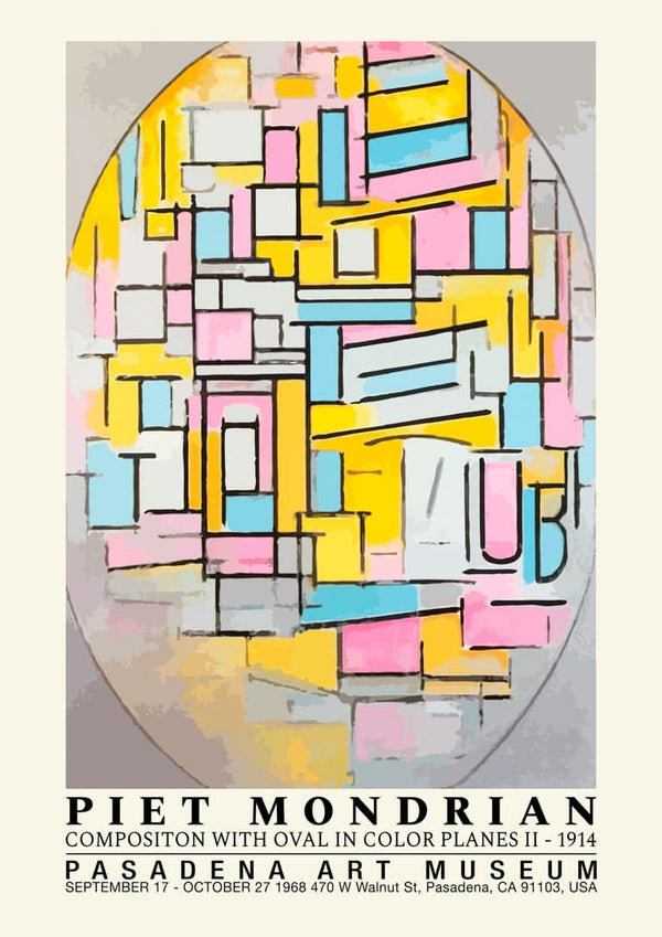 Piet Mondrian - Oval Composition Poster