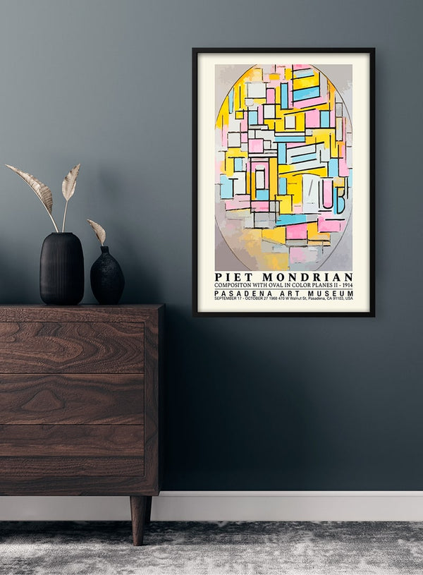 Piet Mondrian - Oval Composition Poster