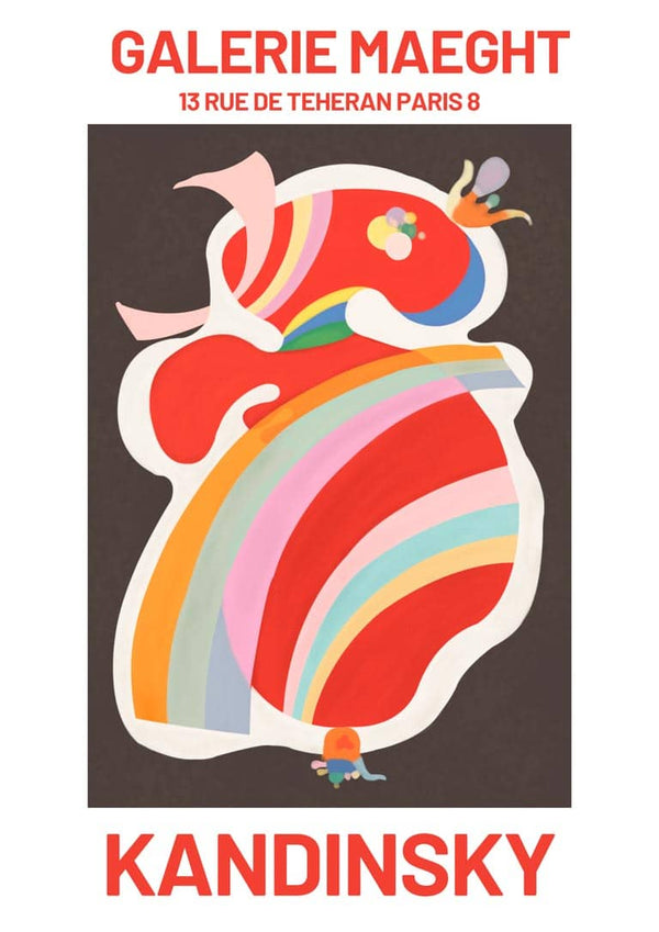 Kandinsky Forme Rouge Poster