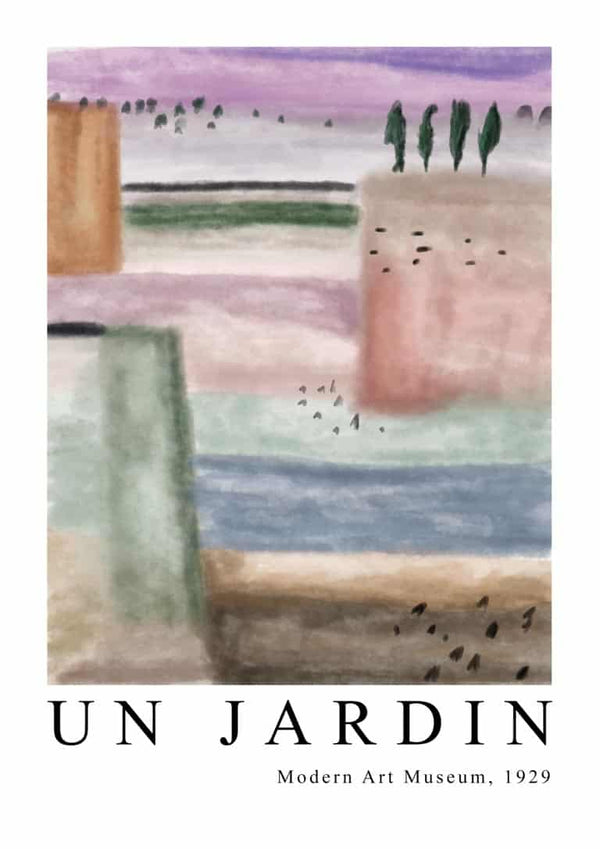 Un Jardin - Paul Klee Inspired Poster