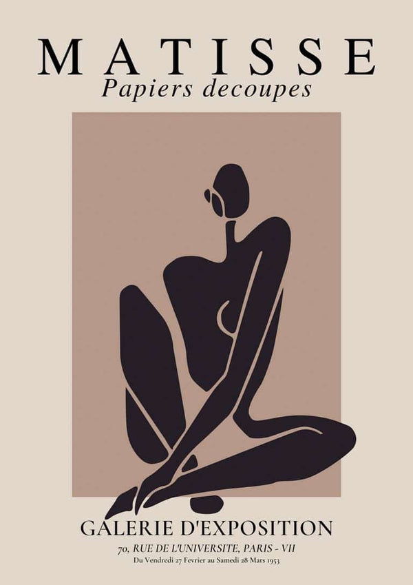 Von Matisse inspirierte schwarze Frau Nr. 2 Poster