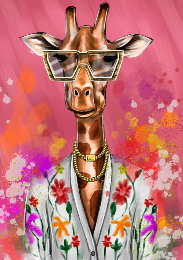Miami Vice Giraffe Poster