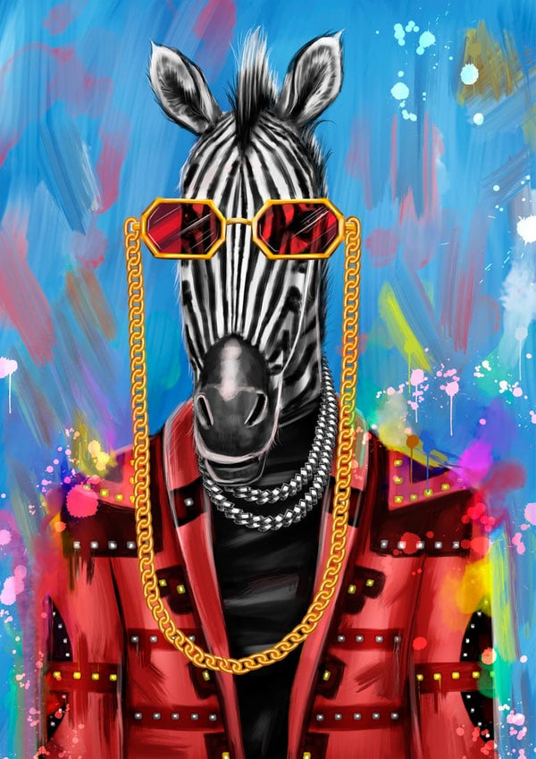 Artsy Zebra Poster