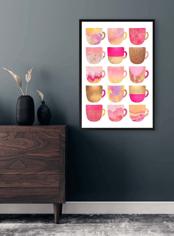 Pretty Pink Coffee Cups