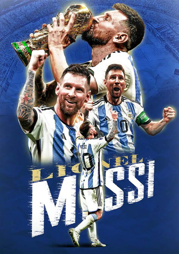 Lionel Messi Football Poster
