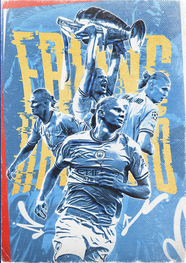 Erling Haaland Football Poster