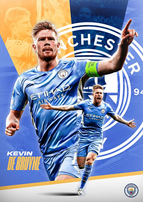 Kevin De Bruyne Fußballplakat