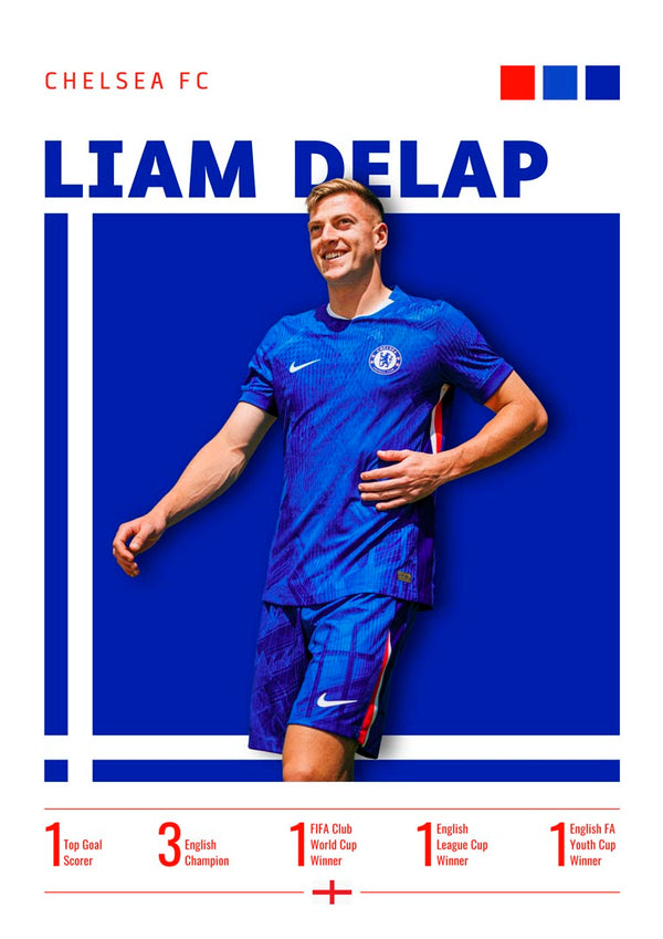 Liam Delap - Chelsea Football Poster