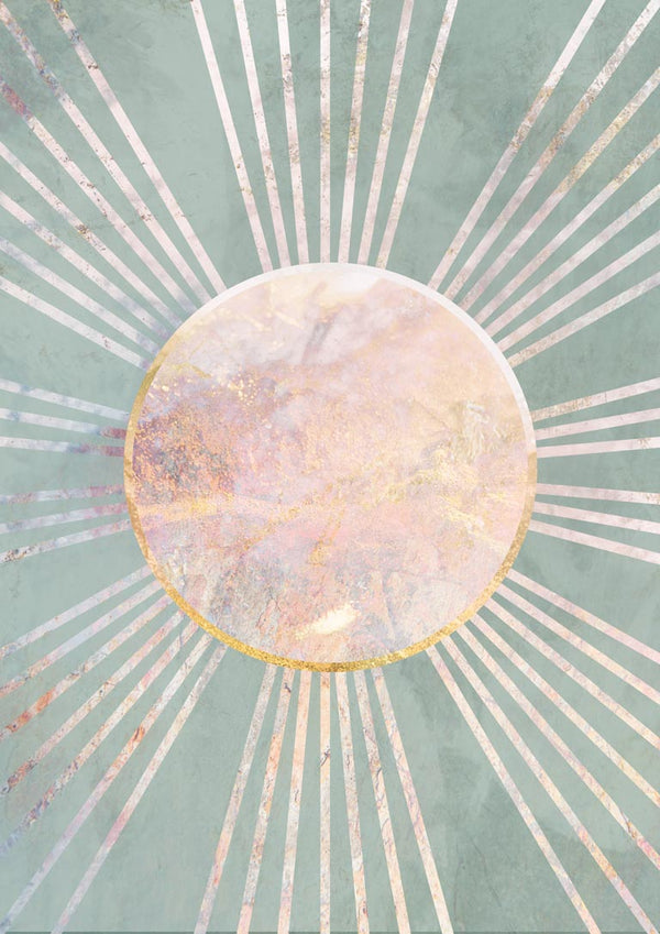 Sage Green Boho Sun Rays