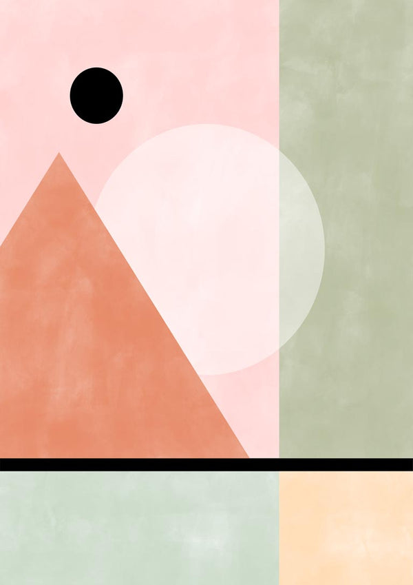 Geometric Shapes In Pastel Tones