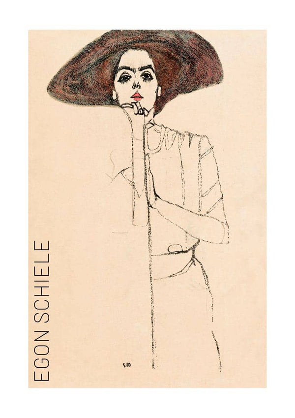 Portrait of a Woman by Egon Schiele poster