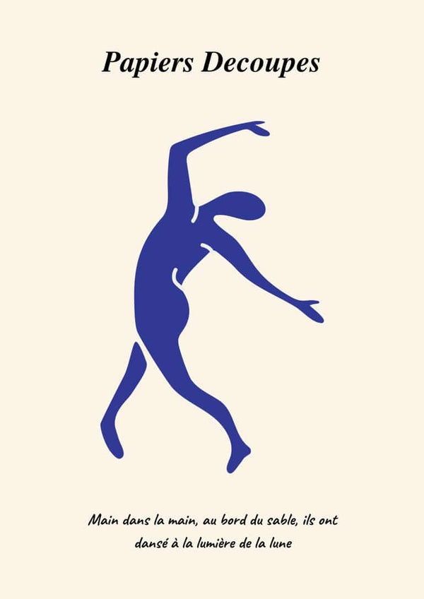Matisse inspired blue dancer poster