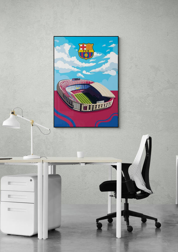 Camp Nou Barcelona Football Poster