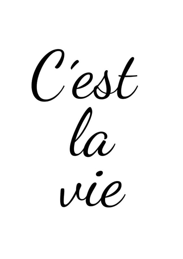 C'est la Vie-Plakat