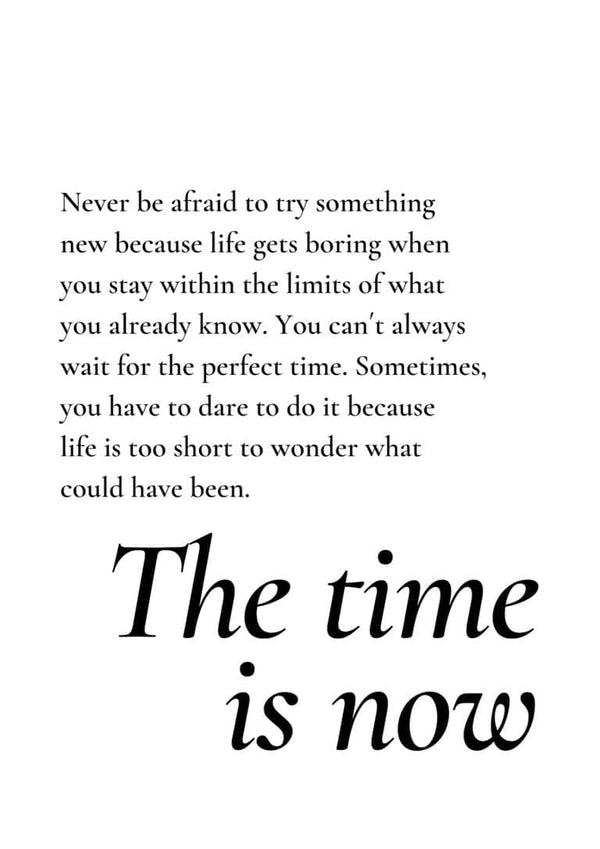 The Time Is Now Poster