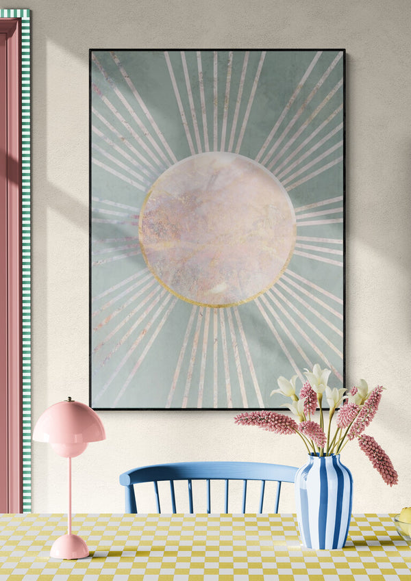 Sage Green Boho Sun Rays