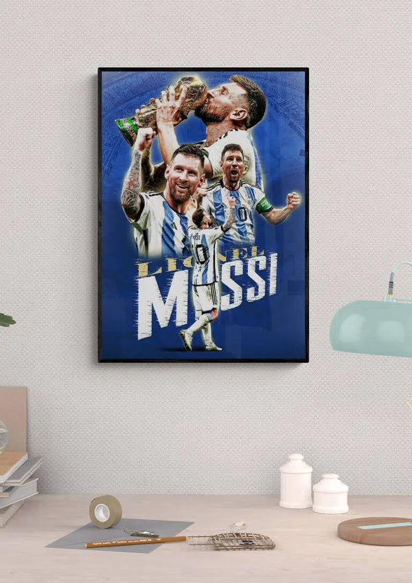 Lionel Messi Football Poster