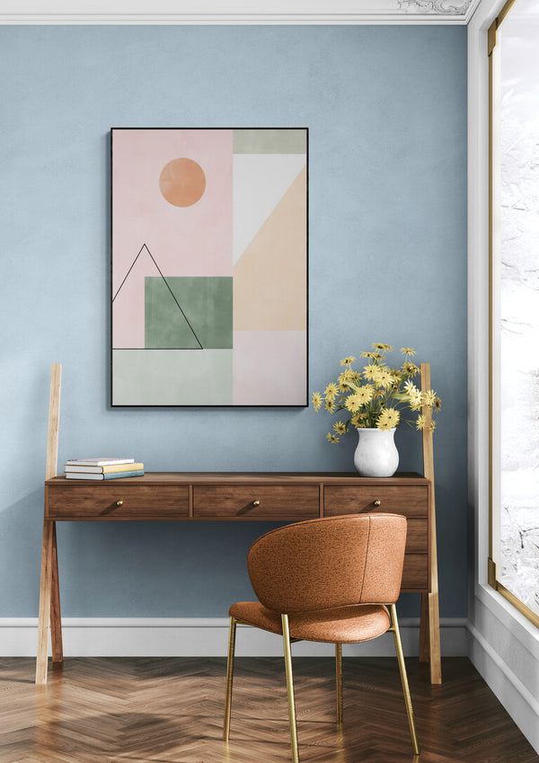 Pastel Tones With Minimalist Shapes