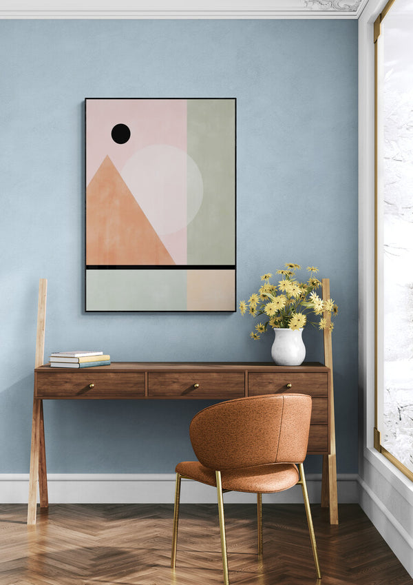 Geometric Shapes In Pastel Tones