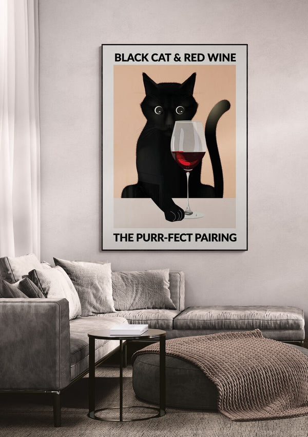 Cat a Wine Purr Fect - Wallchart