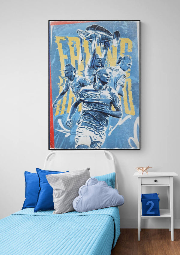 Erling Haaland Football Poster