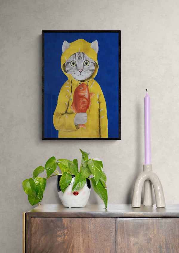 Cat With Fish - Coco de Paris