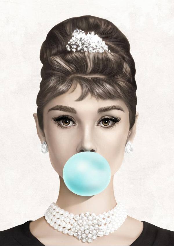 Bubblegum Audrey Hepburn poster
