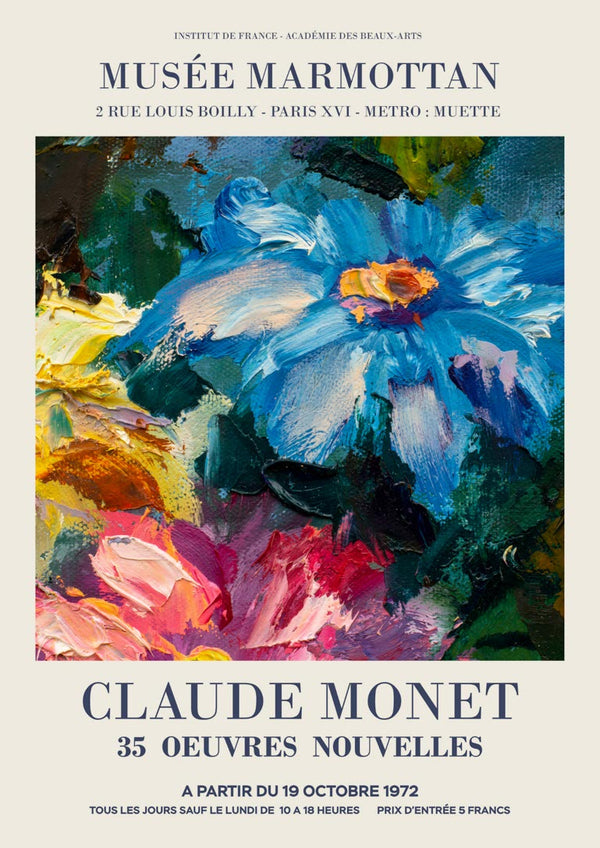 Poster mit Blumengemälde von Claude Monet