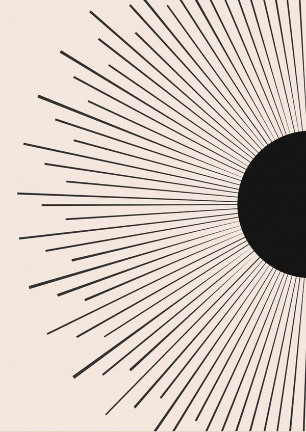 black sunrise kunst poster til stuen