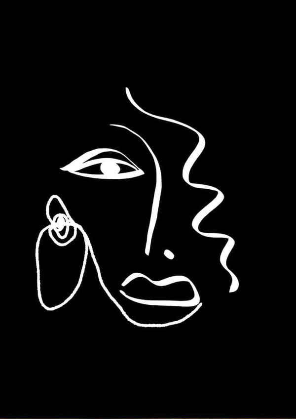 Line-Art-Ansicht minimalistisches Kunstposter