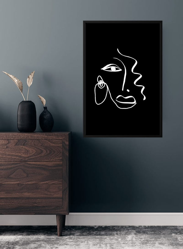 Line-Art-Ansicht minimalistisches Kunstposter