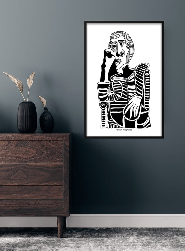Von Picasso inspiriertes Portrait-Imaginaires-Poster