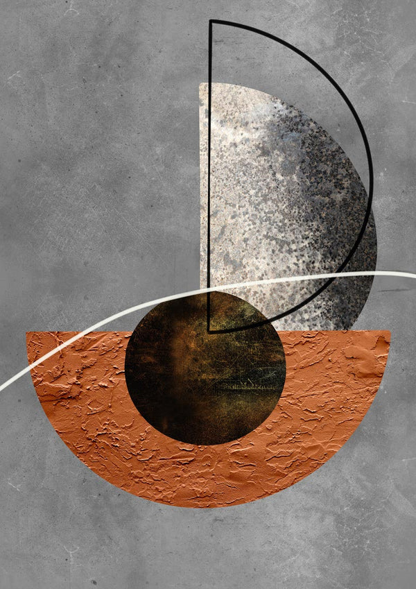 Minimalistic brown and silver poster