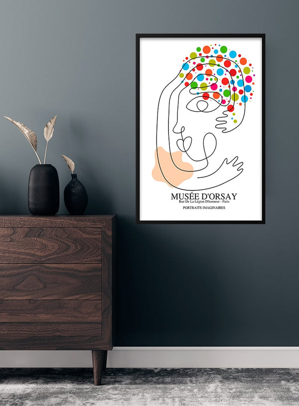Von Picasso inspiriertes Portrait-Imaginaires-Poster