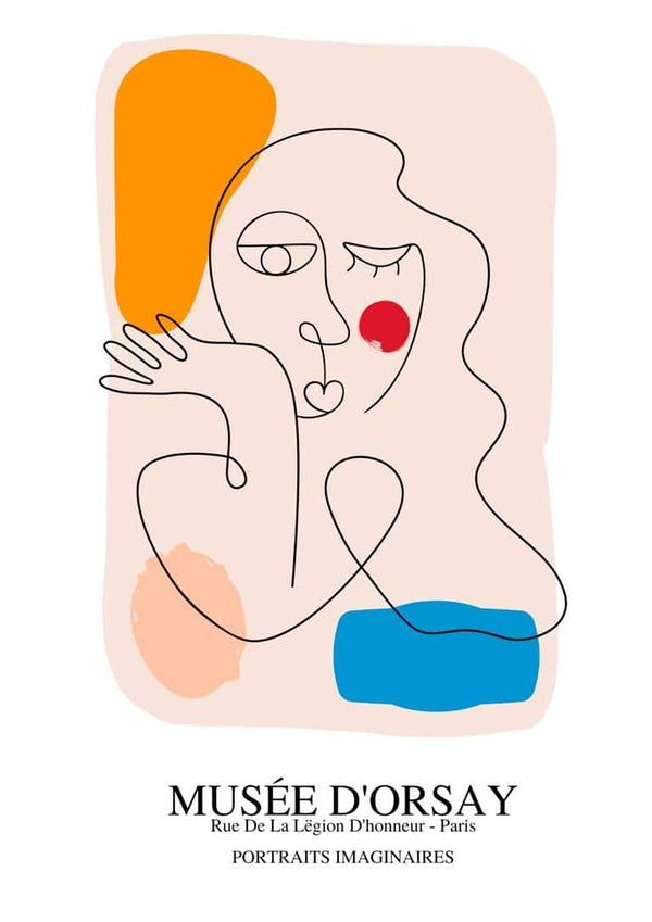 Von Picasso inspiriertes Portrait-Imaginaires-Poster