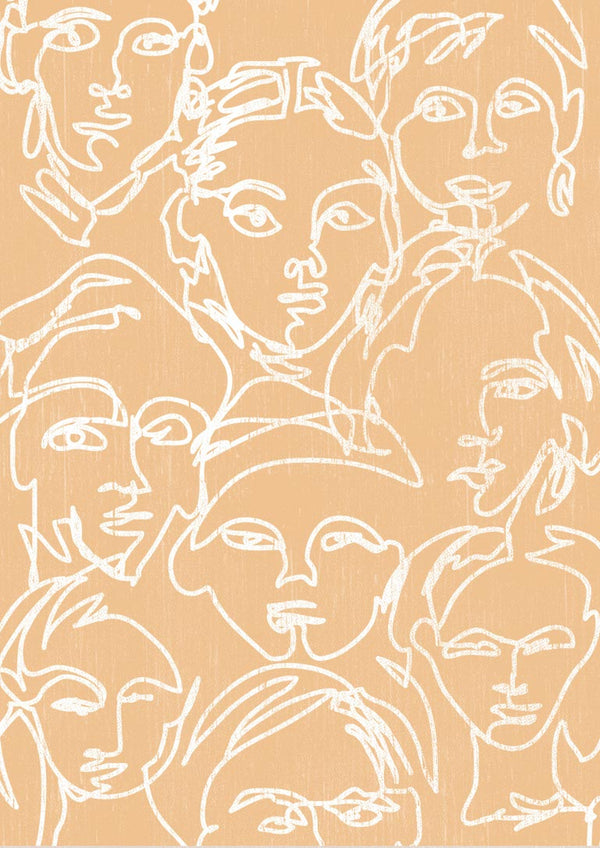 Faces in White Poster