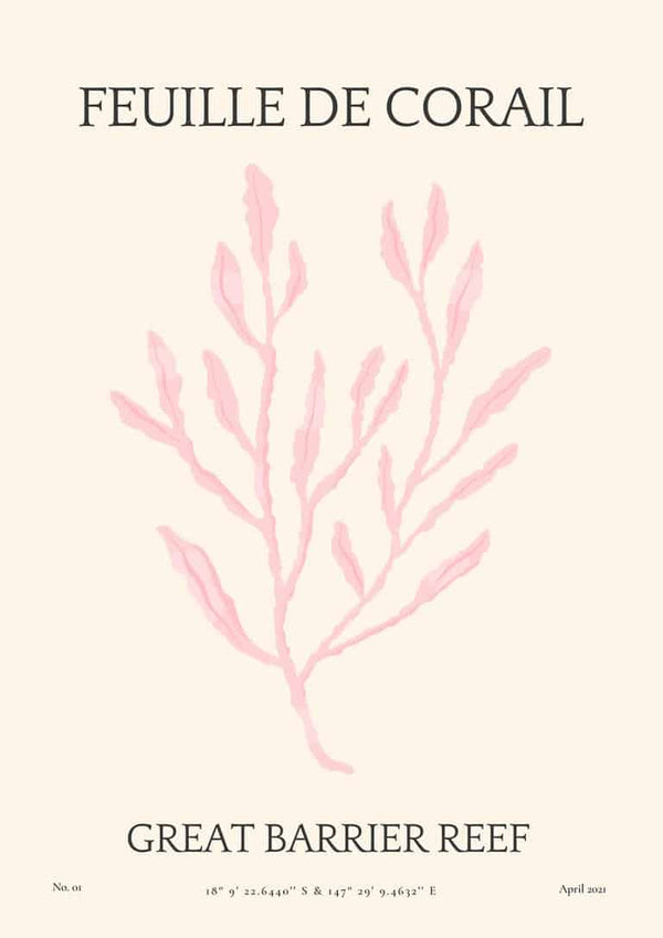Feuille De Corail No. 01 Kunst poster