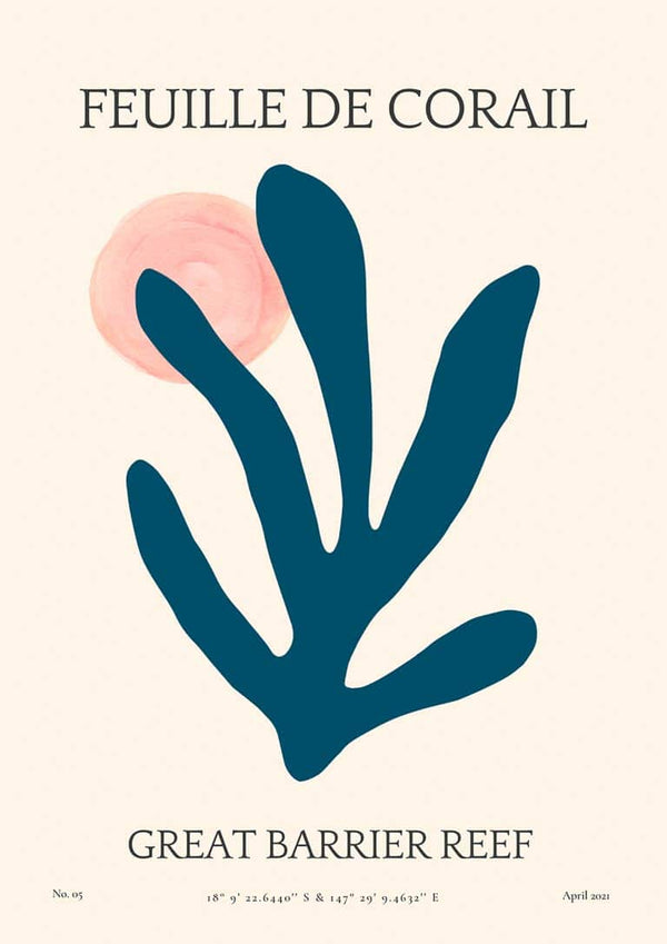 Feuille De Corail no. 05 Poster til stuen