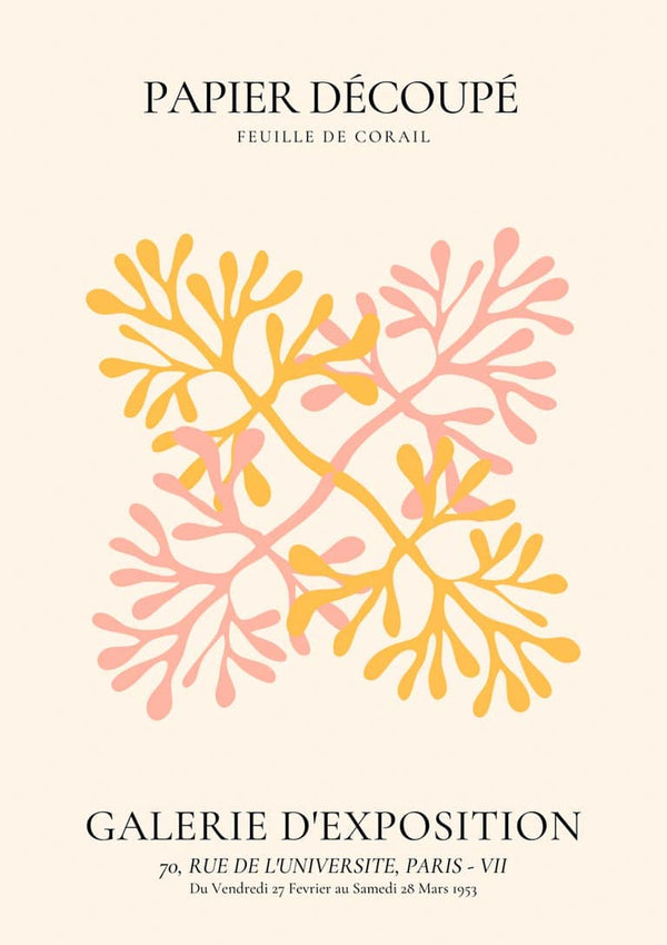 Colorful Papier Decoupe Flower Poster