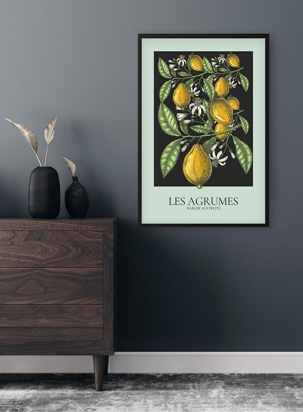 Les Agrumes Green Poster