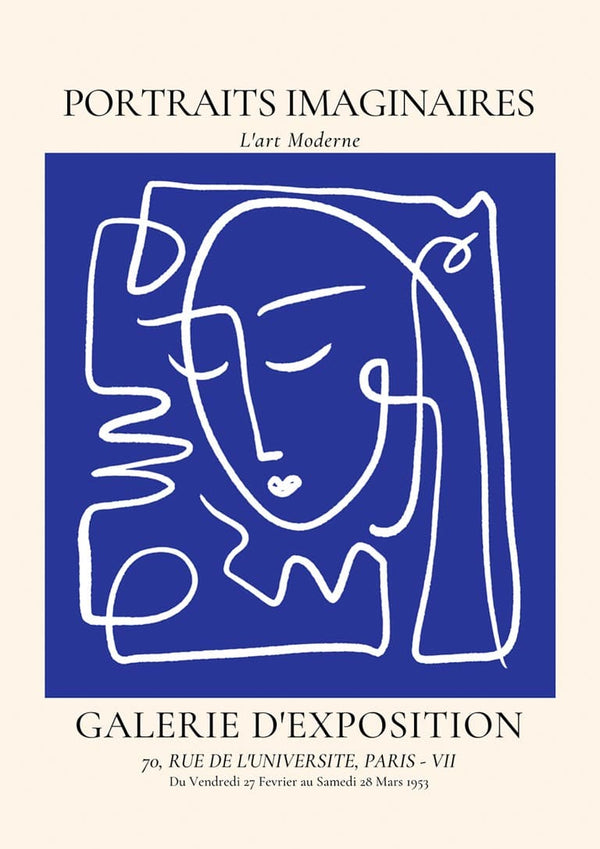 Portraits Imaginaires Blue No. 2 Poster