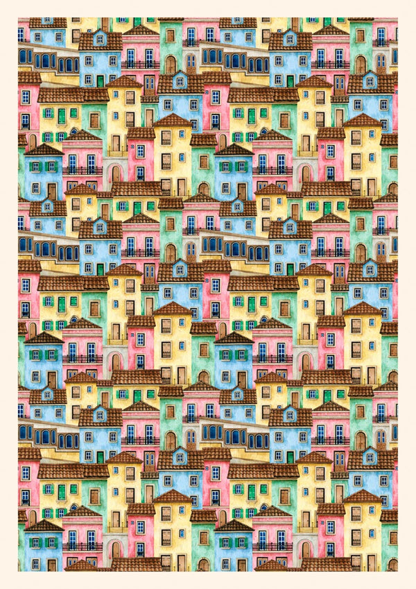 Colorful Houses Poster
